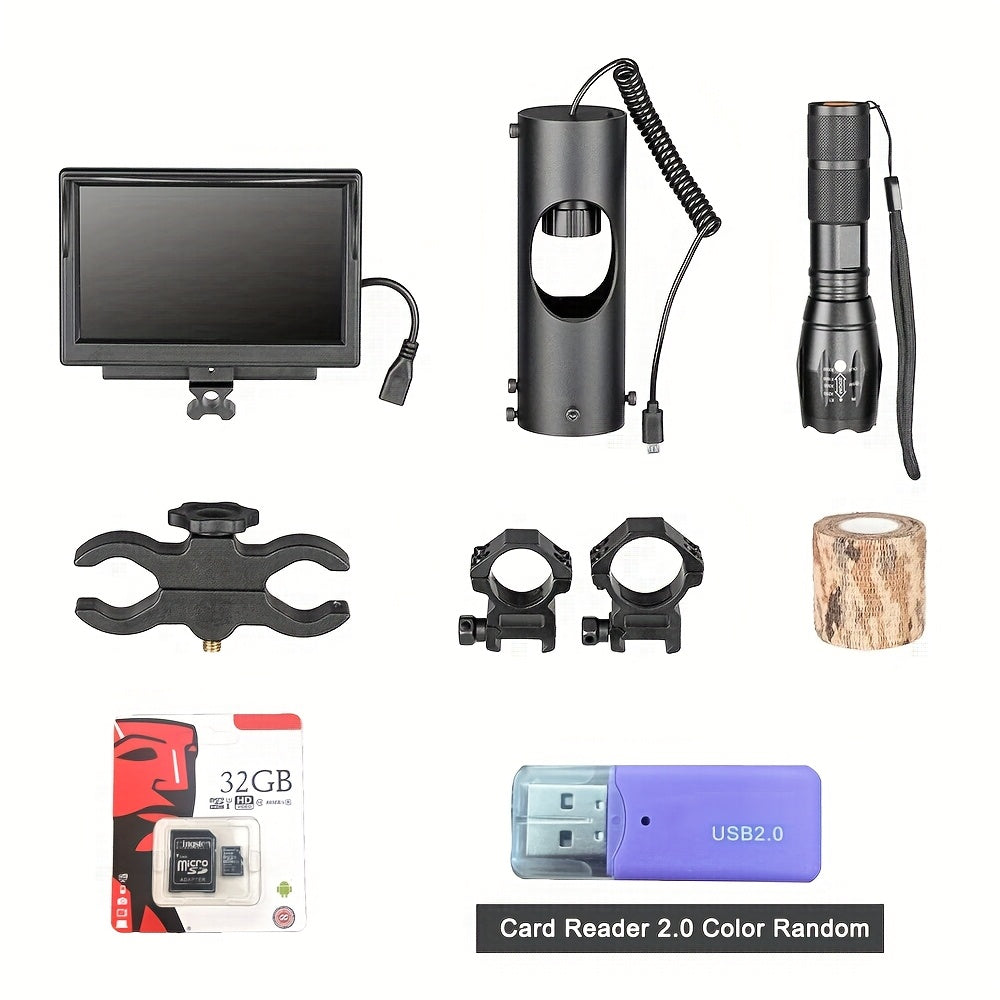 Smart Night Vision Scope with 850nm Infrared Technology and 5" Portable Display