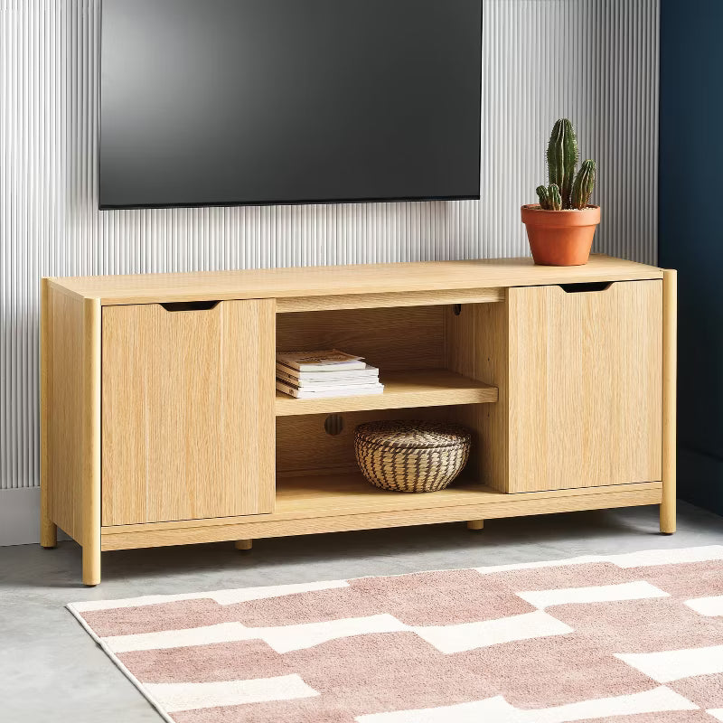 Scandi Media TV Stand, For TVs Up To 59" Natural - Room Essentials