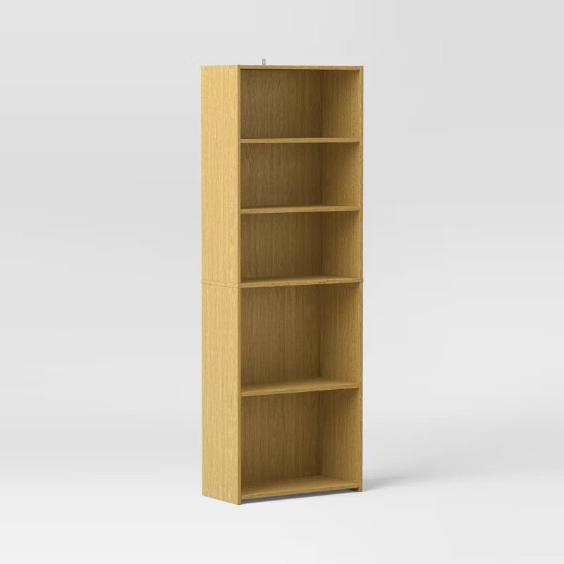 Dorm 5 Shelf Bookcase Natural Wood - Room Essentials