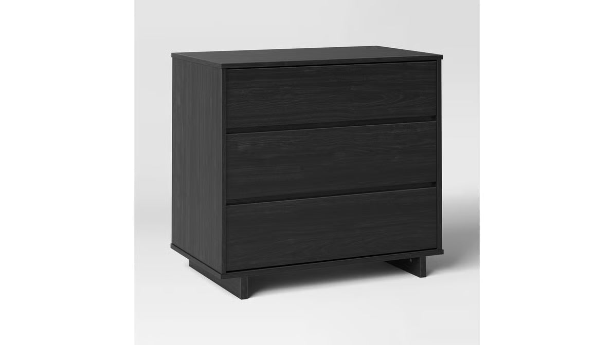 Modern 32" Wide  3 Drawer Dresser Black - Room Essentials