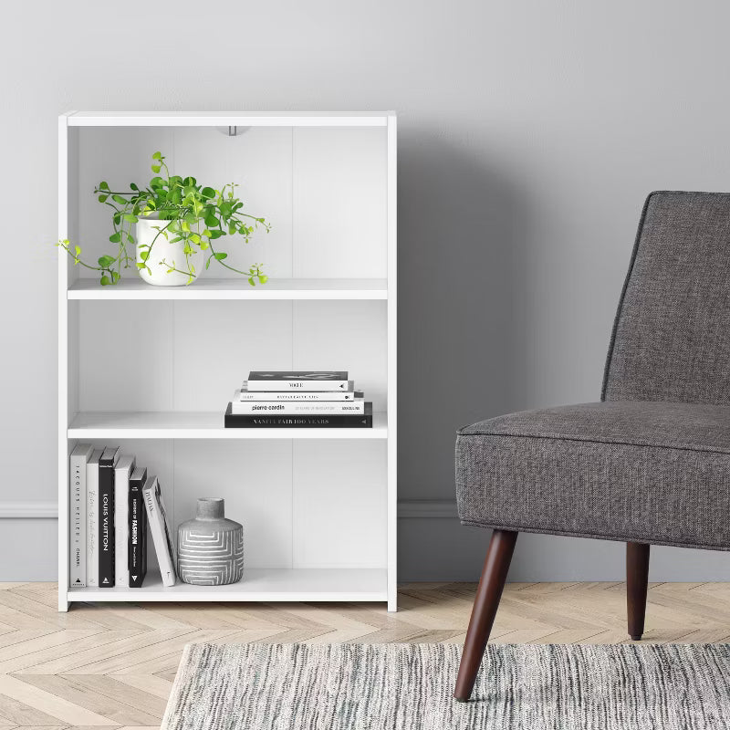 Dorm 3 Shelf Bookcase White - Room Essentials