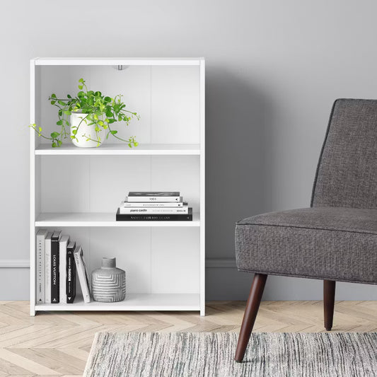 Dorm 3 Shelf Bookcase White - Room Essentials