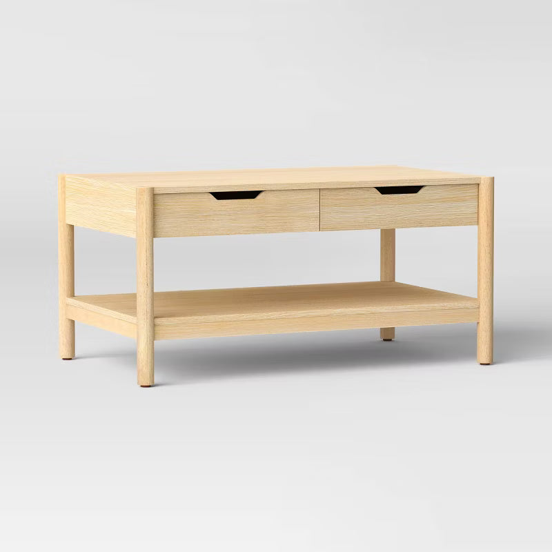 Scandi Coffee Tables Table With Drawers Natural - Room Essentials