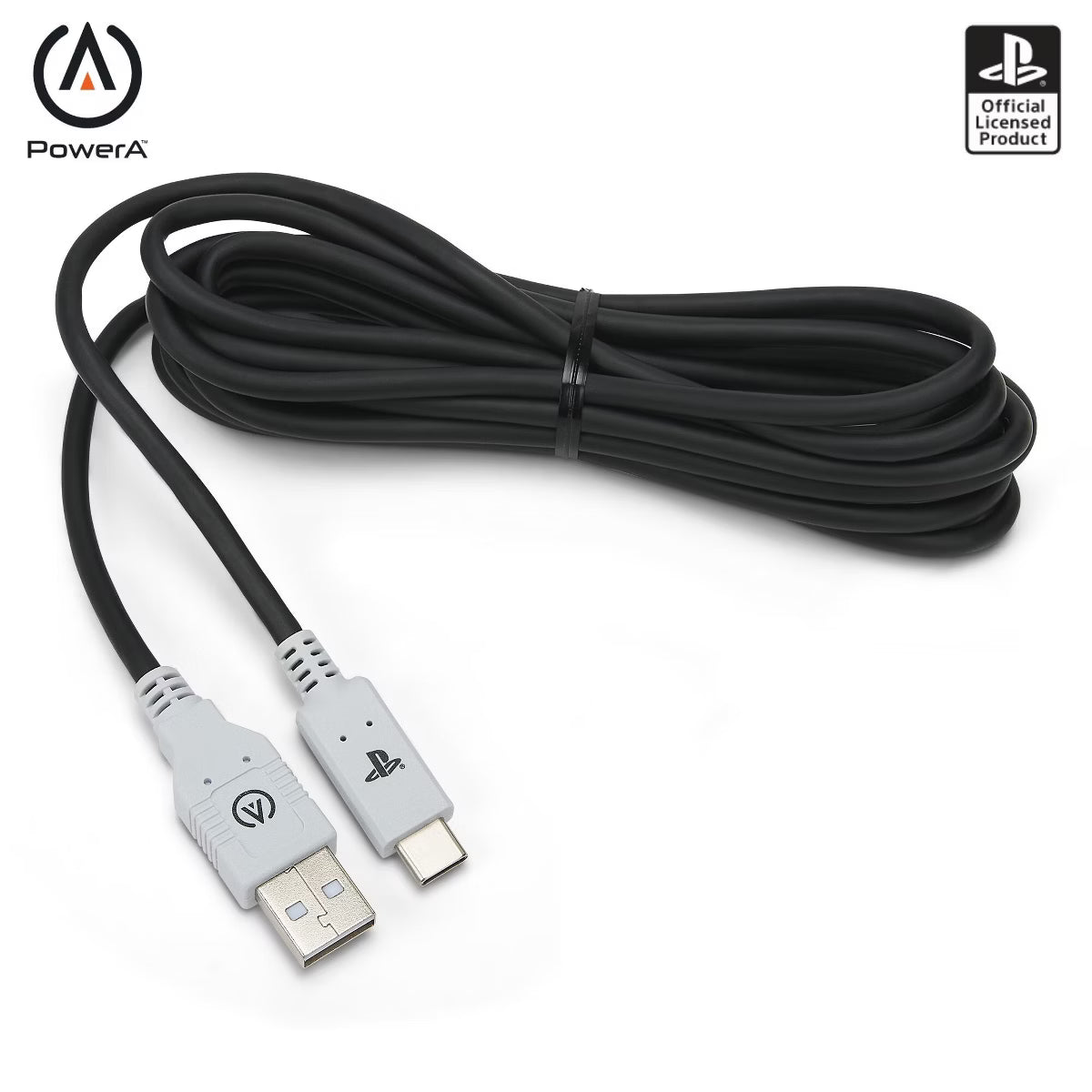 PowerA USB-C to USB Charge Cable for PlayStation 5: Controller Charger Accessory