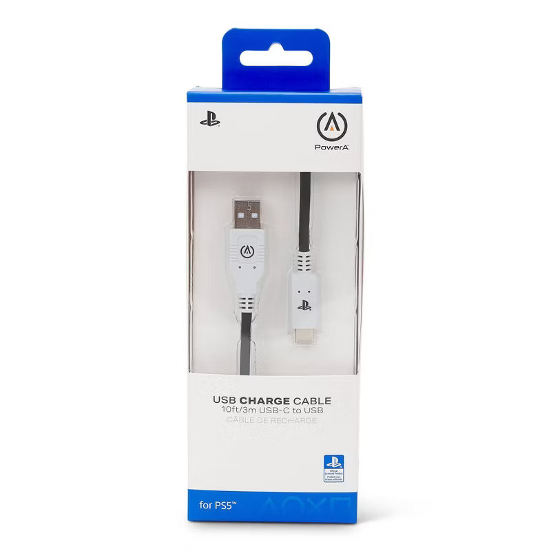 PowerA USB-C to USB Charge Cable for PlayStation 5: Controller Charger Accessory
