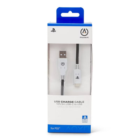 PowerA USB-C to USB Charge Cable for PlayStation 5: Controller Charger Accessory