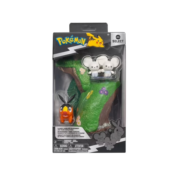 Pokemon Select 6'' Flowery Farmland with Tandemaus Environment Figure pack