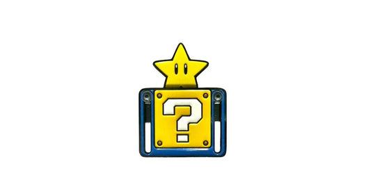 Super Mario Bros Question Block Starman Prize Moving Pin