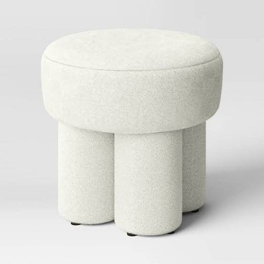 Cream Stool Ottoman