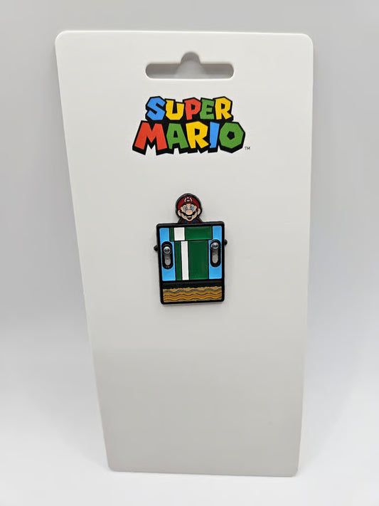 Super Mario Bros Mario and Pipe Enamel Fill Pin